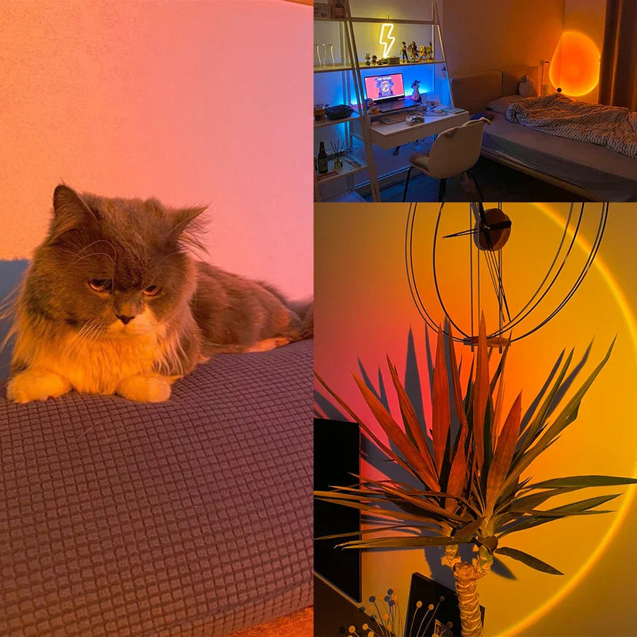 Lampe Décorative LED Effet Coucher de Soleil – Luminaire Moderne pour Salon et Chambre, Éclairage Chaleureux et Économe en Énergie 1