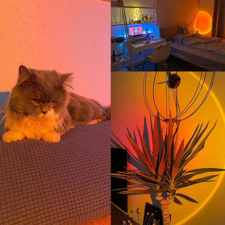 Lampe Décorative LED Effet Coucher de Soleil – Luminaire Moderne pour Salon et Chambre, Éclairage Chaleureux et Économe en Énergie 1