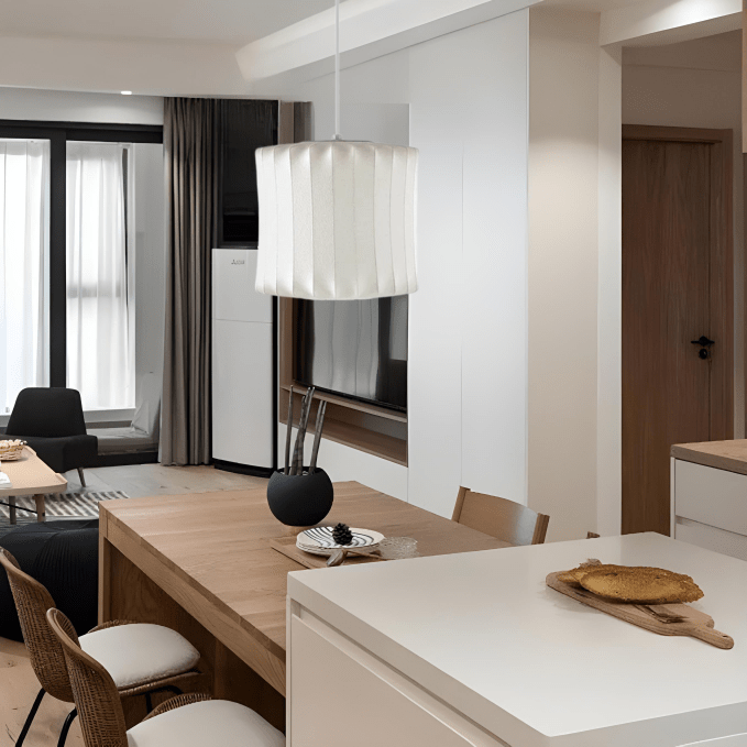 Lampe Décorative Moderne - Luminaire Pour Salon Élégant en Soie et Acier 1