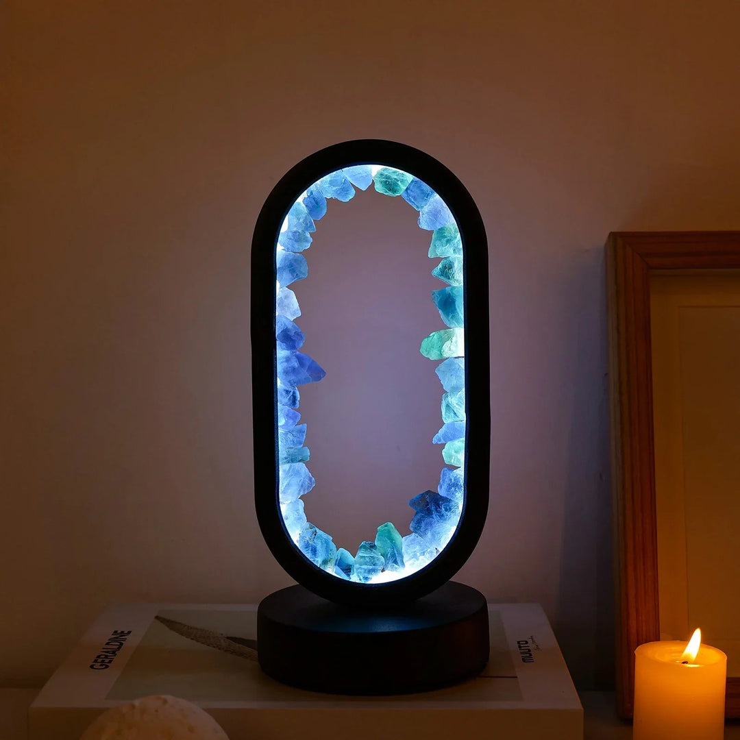 Lampe Décorative en Améthyste Naturelle – Luminaire pour Salon et Méditation avec Éclairage Apaisant 2