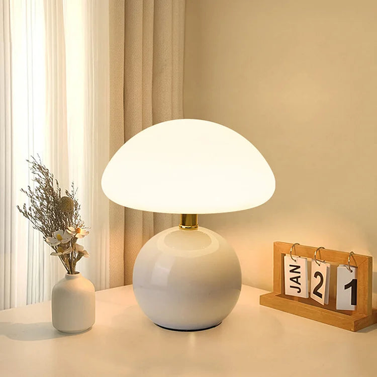 Lampe Décorative en Céramique au Design Champignon - Luminaire pour Salon Élégant et Moderne 6
