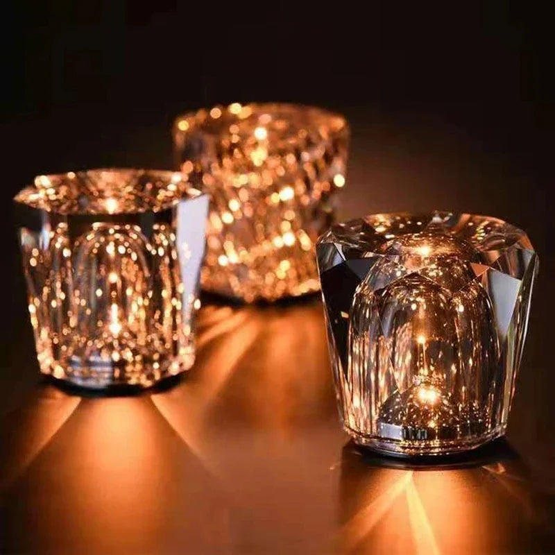 Lampe Décorative en Métal et Cristal pour Salon – Éclairage Élégant 20 x 20 cm 1