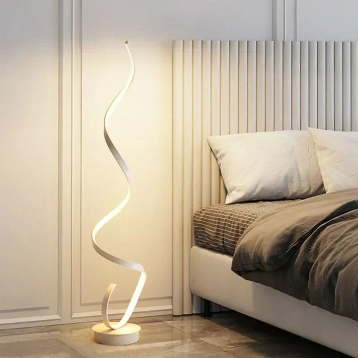 Lampe LED Spirale en Aluminium Noir – Éclairage Réglable et Moderne pour Intérieur 3