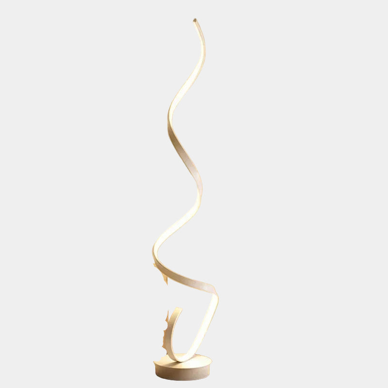 Lampe LED Spirale en Aluminium Noir – Éclairage Réglable et Moderne pour Intérieur 4