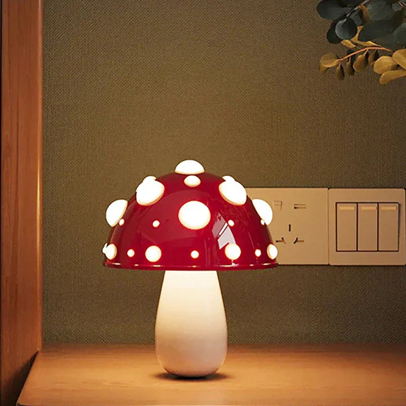 Lampe LED de Table Sans Fil au Design Champignon – Lumière Douce et Ambiance Chaleureuse, Charge USB Inclus 1
