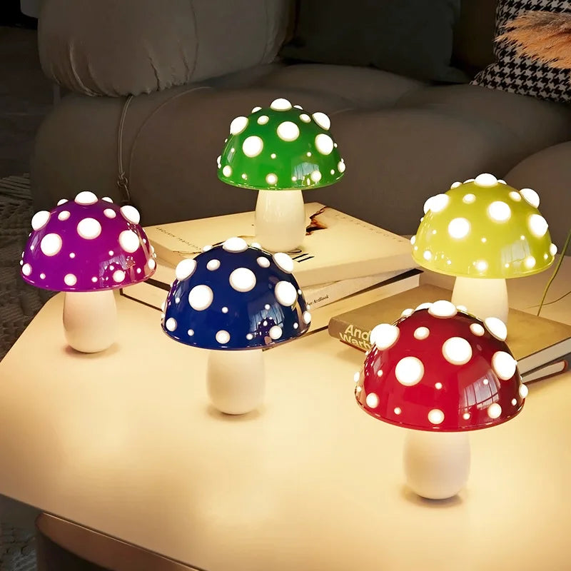 Lampe LED de Table Sans Fil au Design Champignon – Lumière Douce et Ambiance Chaleureuse, Charge USB Inclus 3