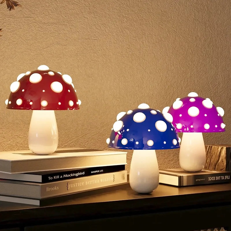 Lampe LED de Table Sans Fil au Design Champignon – Lumière Douce et Ambiance Chaleureuse, Charge USB Inclus 5