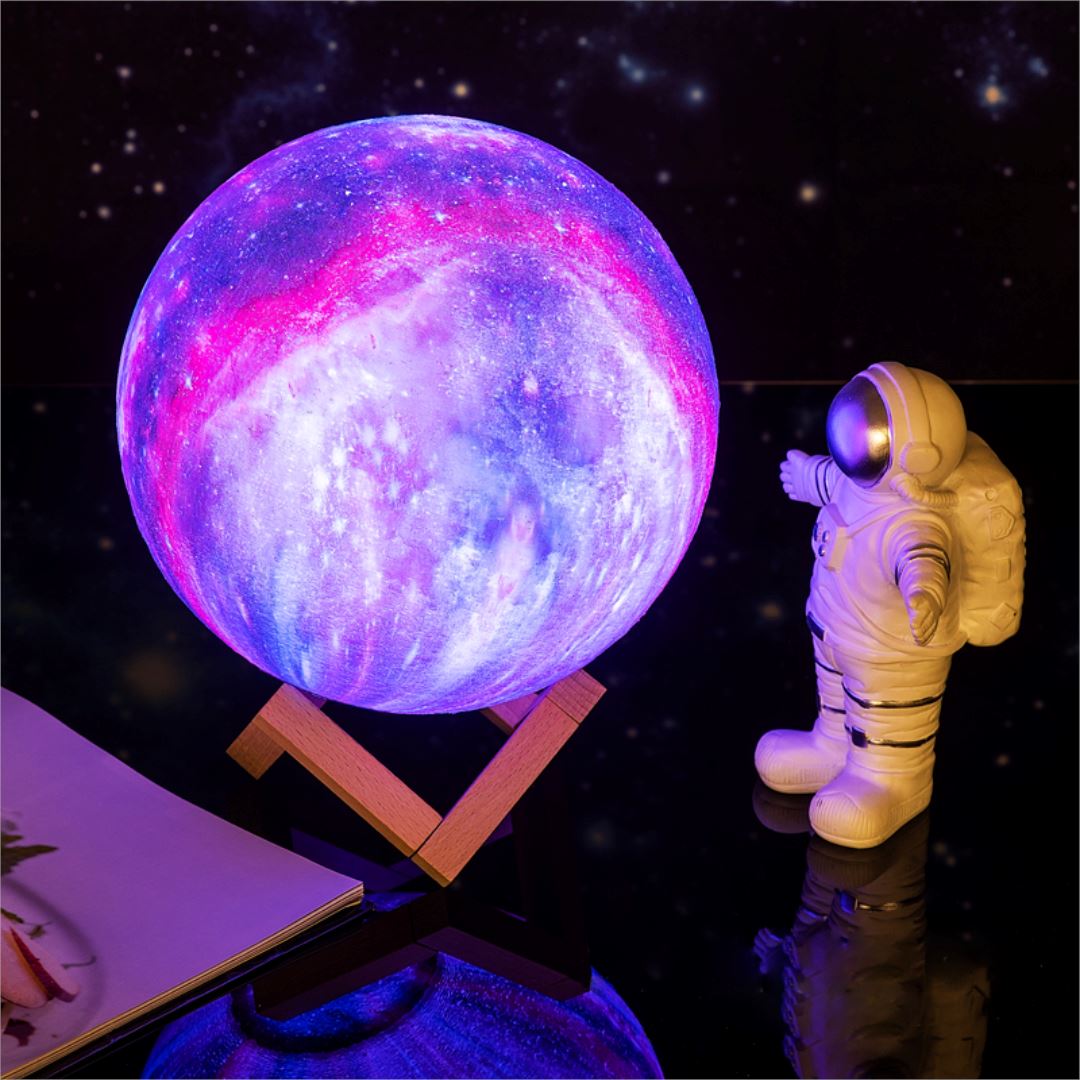 Lampe Lunaire Sans Fil – Éclairage Décoratif Ambiance Cosmique en Plastique – Idéale pour Chevet ou Décoration Moderne 2