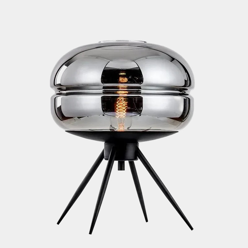 Lampe Multifonctionnelle en Verre Bleu avec Étagère Intégrée – Design Moderne pour Intérieur 3