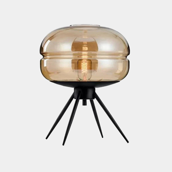Lampe Multifonctionnelle en Verre Bleu avec Étagère Intégrée – Design Moderne pour Intérieur 4