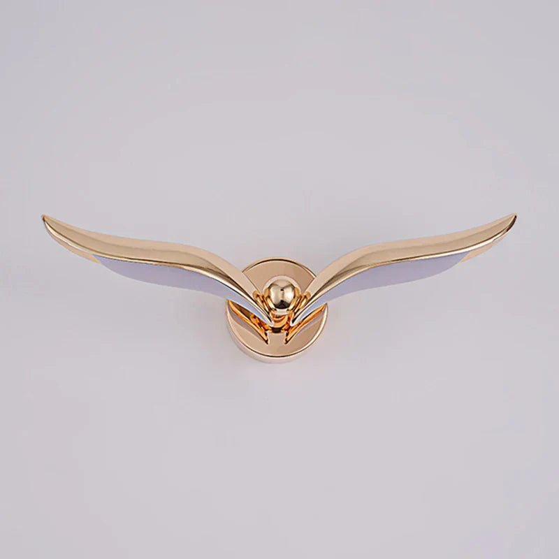 Lampe Murale Artistique en Forme de Mouette avec Finition Dorée – Éclairage Doux pour Ambiance Chaleureuse et Élégante 3