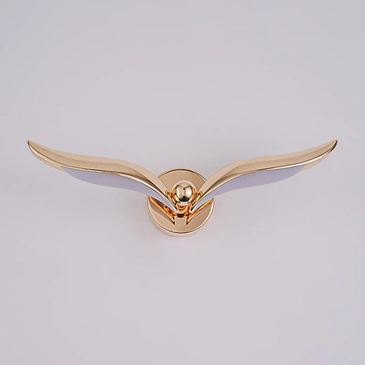 Lampe Murale Artistique en Forme de Mouette avec Finition Dorée – Éclairage Doux pour Ambiance Chaleureuse et Élégante 3