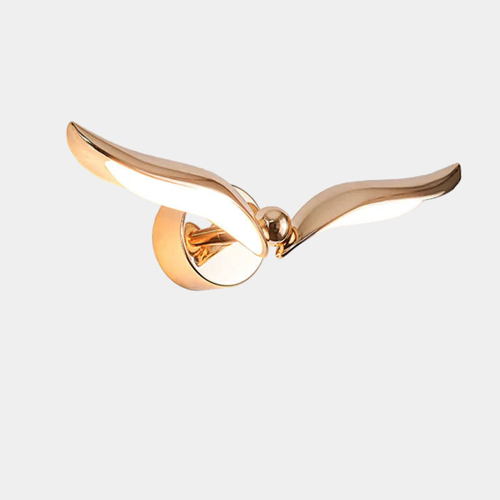 Lampe Murale Artistique en Forme de Mouette avec Finition Dorée – Éclairage Doux pour Ambiance Chaleureuse et Élégante 4