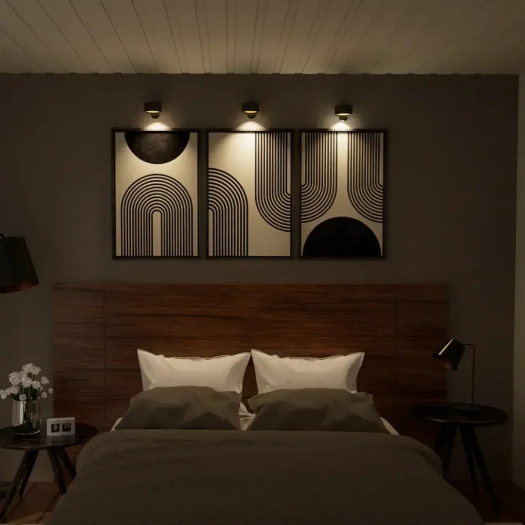 Lampe Murale Sans Fil Rotative avec Intensité Lumineuse Ajustable – Éclairage Portable 3 Couleurs 2
