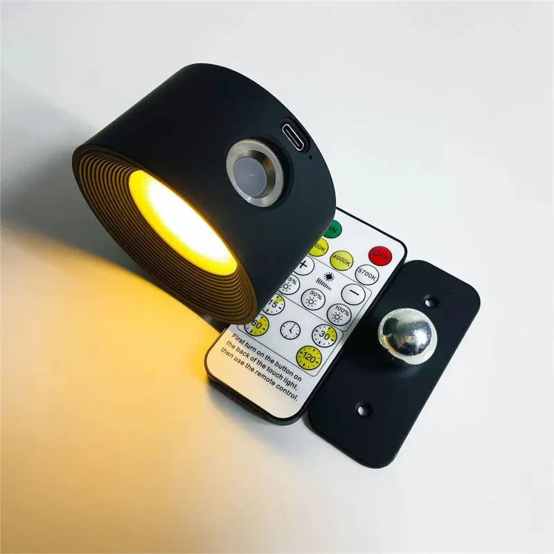 Lampe Murale Sans Fil Rotative avec Intensité Lumineuse Ajustable – Éclairage Portable 3 Couleurs 8