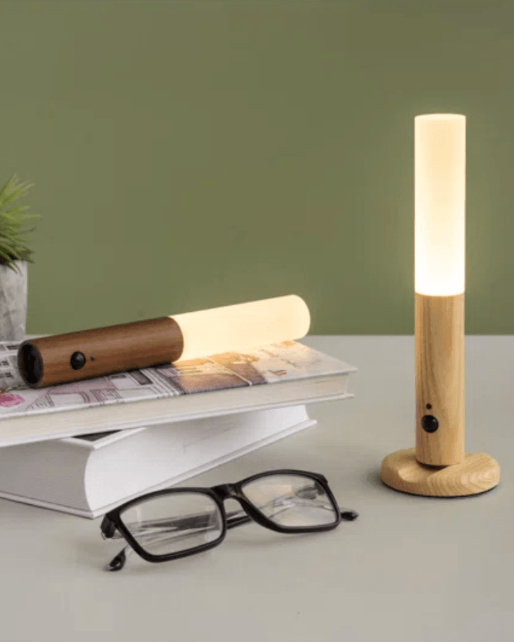 Lampe Murale Sans Fil en Bois avec Capteur de Mouvement – Éclairage Pratique et Élégant pour Intérieur 1