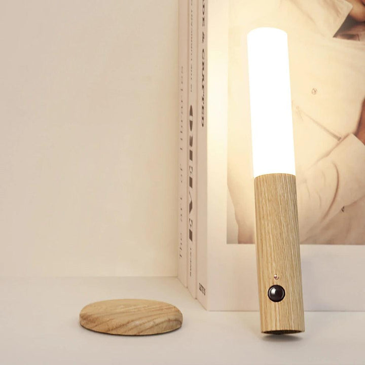 Lampe Murale Sans Fil en Bois avec Capteur de Mouvement – Éclairage Pratique et Élégant pour Intérieur 5