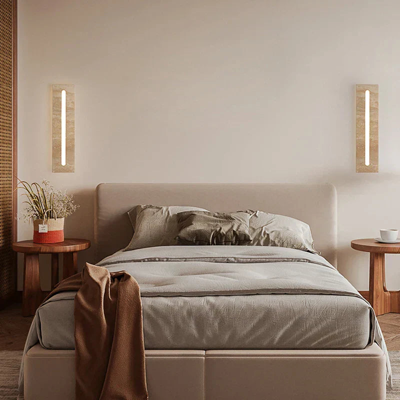 Lampe Murale Wabi-Sabi Élégante en Marbre et Fer avec Éclairage LED Multicolore 0