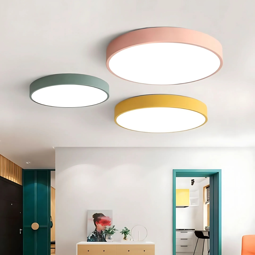 Lampe Plafond LED Scandinave Élégante en Bois et Acrylique – Design Minimaliste 2