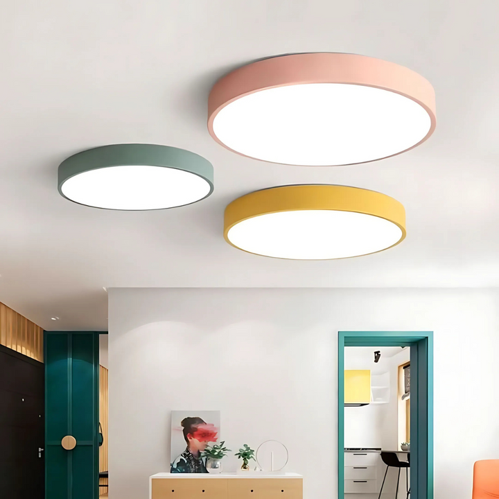 Lampe Plafond LED Scandinave Élégante en Bois et Acrylique – Design Minimaliste 2