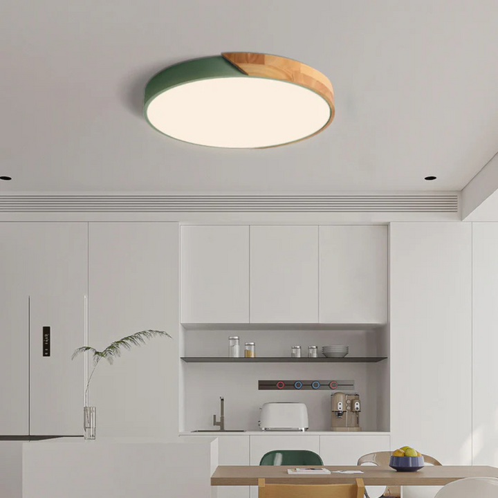 Lampe Plafond LED Scandinave Élégante en Bois et Acrylique – Design Minimaliste 4