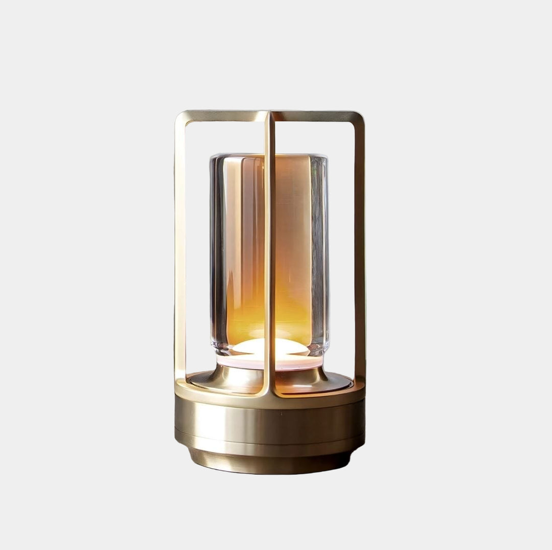 Lampe Sans Fil en Aluminium avec Abat-Jour en Cristal – Luminaire Extérieur Élégant et Mobile 0