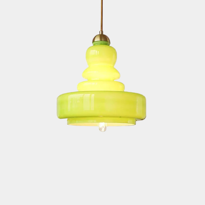 Lampe Suspendue Cylindrique en Verre pour Salle à Manger – Luminaire Suspendu Élégant et Moderne, Éclairage Doux et Accueillant 1