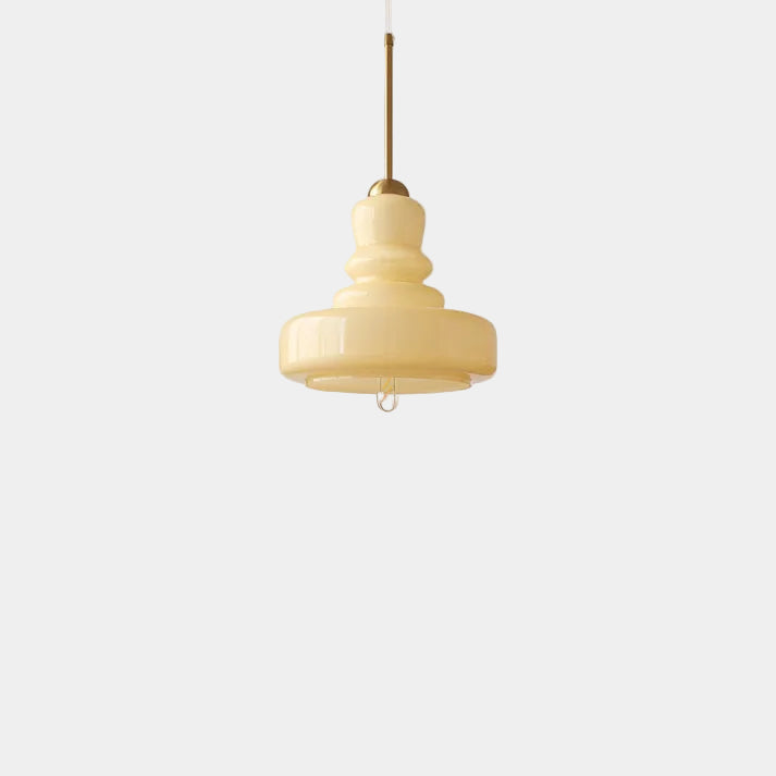 Lampe Suspendue Cylindrique en Verre pour Salle à Manger – Luminaire Suspendu Élégant et Moderne, Éclairage Doux et Accueillant 2