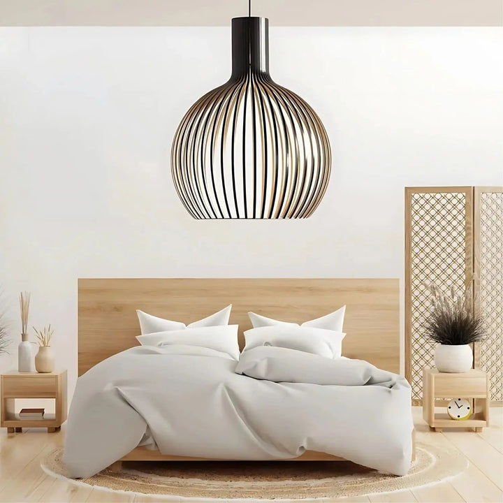 Lampe Suspendue Danoise en Bois et Métal – Luminaire Suspendu Scandinave Élégant pour Intérieur Moderne 0