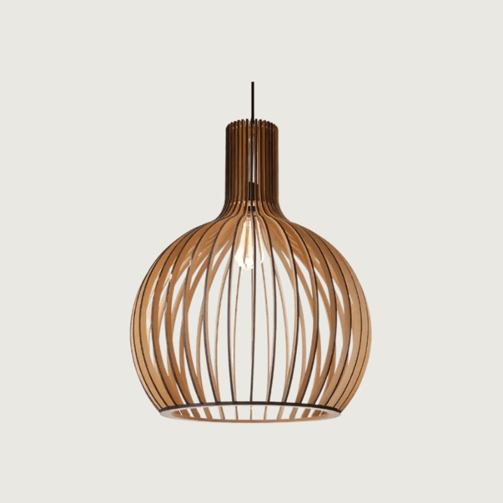 Lampe Suspendue Danoise en Bois et Métal – Luminaire Suspendu Scandinave Élégant pour Intérieur Moderne 1