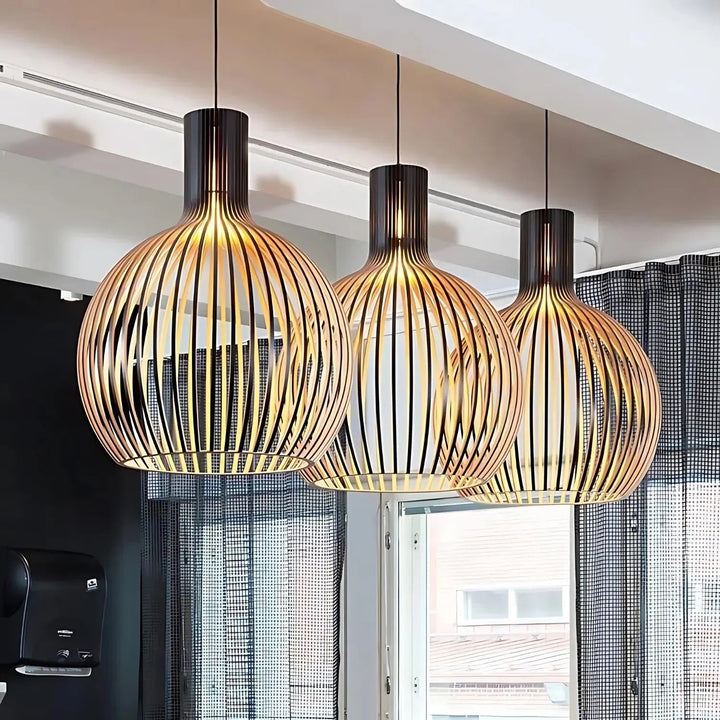 Lampe Suspendue Danoise en Bois et Métal – Luminaire Suspendu Scandinave Élégant pour Intérieur Moderne 6