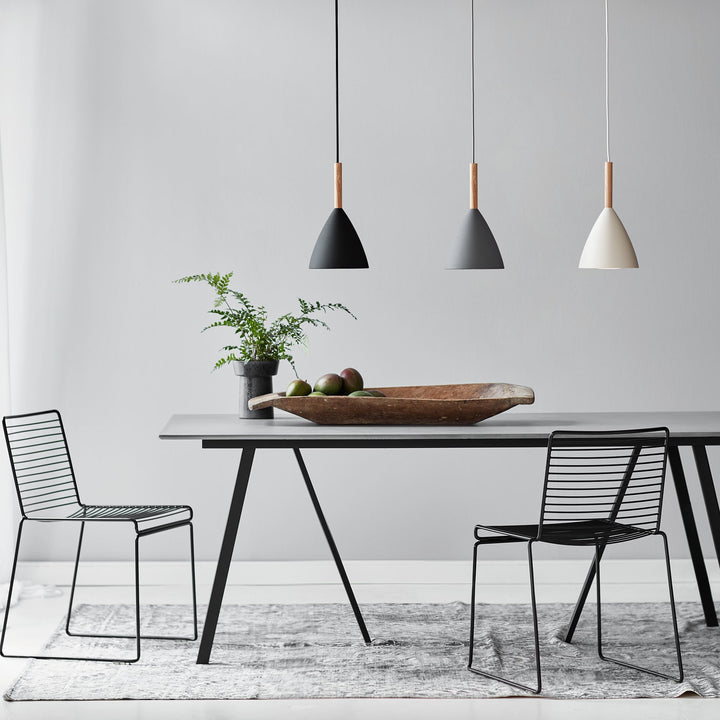 Lampe Suspendue Élégante à 20 Pendentifs en Bois de Cendres – Luminaire Suspendu Minimaliste avec Hauteur Réglable 2