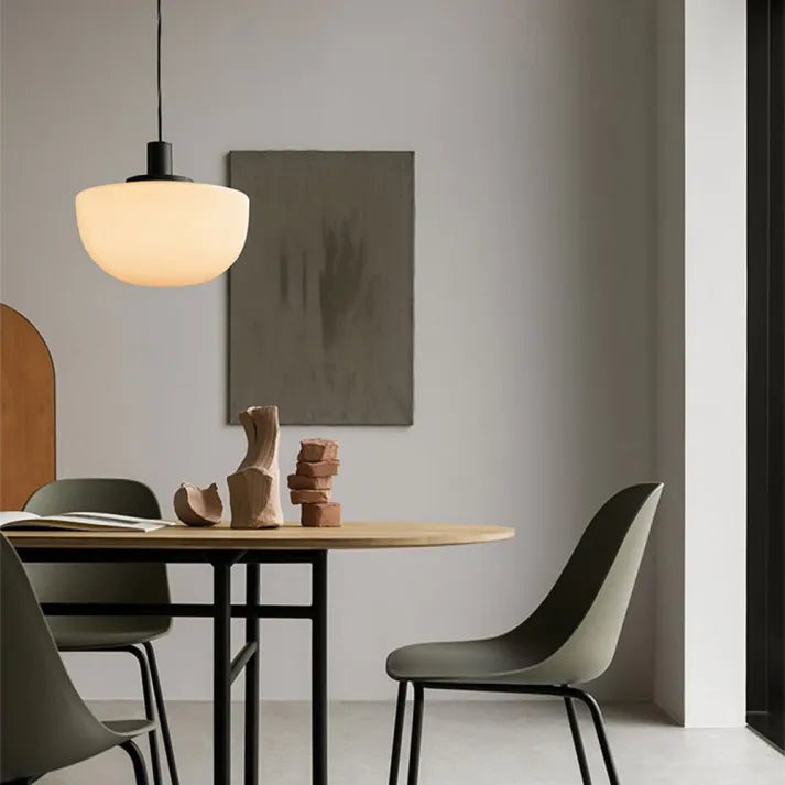 Lampe Suspendue Élégante en Verre Sphérique pour Cuisine – Luminaire Suspendu Minimaliste et Moderne, 22 cm diamètre 2