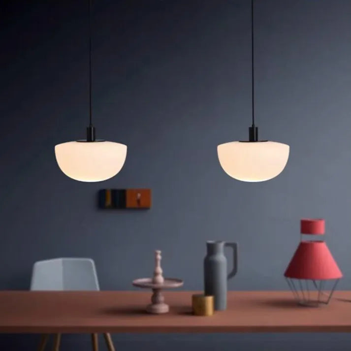 Lampe Suspendue Élégante en Verre Sphérique pour Cuisine – Luminaire Suspendu Minimaliste et Moderne, 22 cm diamètre 3