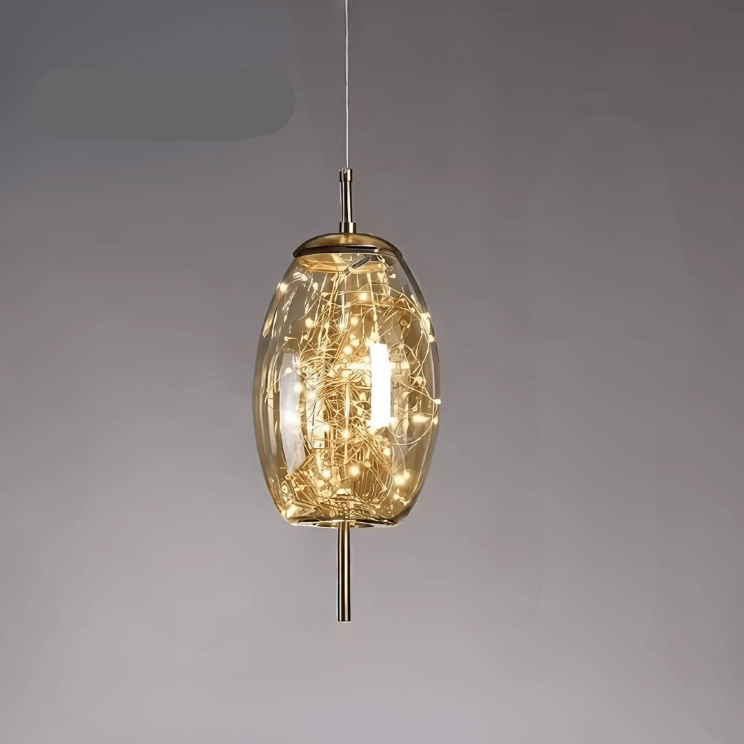Lampe Suspendue Élégante en Verre avec Motif Féérique – Luminaire Suspendu pour Salle à Manger et Intérieur Moderne 14