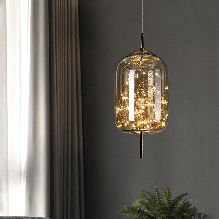 Lampe Suspendue Élégante en Verre avec Motif Féérique – Luminaire Suspendu pour Salle à Manger et Intérieur Moderne 3
