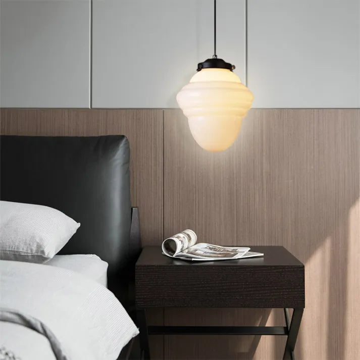 Lampe Suspendue Géométrique en Verre Mat – Luminaire Suspendu Élégant pour Salle à Manger et Intérieur 6