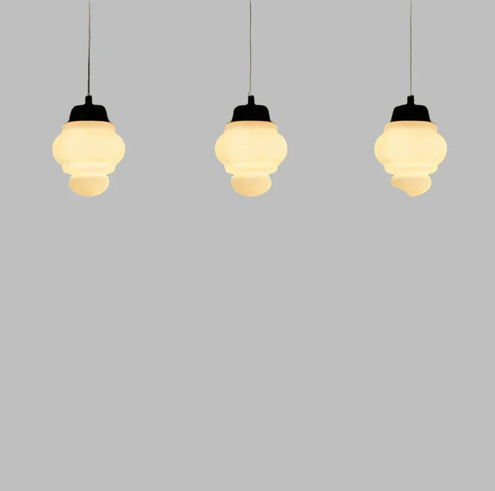 Lampe Suspendue Géométrique en Verre Mat – Luminaire Suspendu Élégant pour Salle à Manger et Intérieur 9