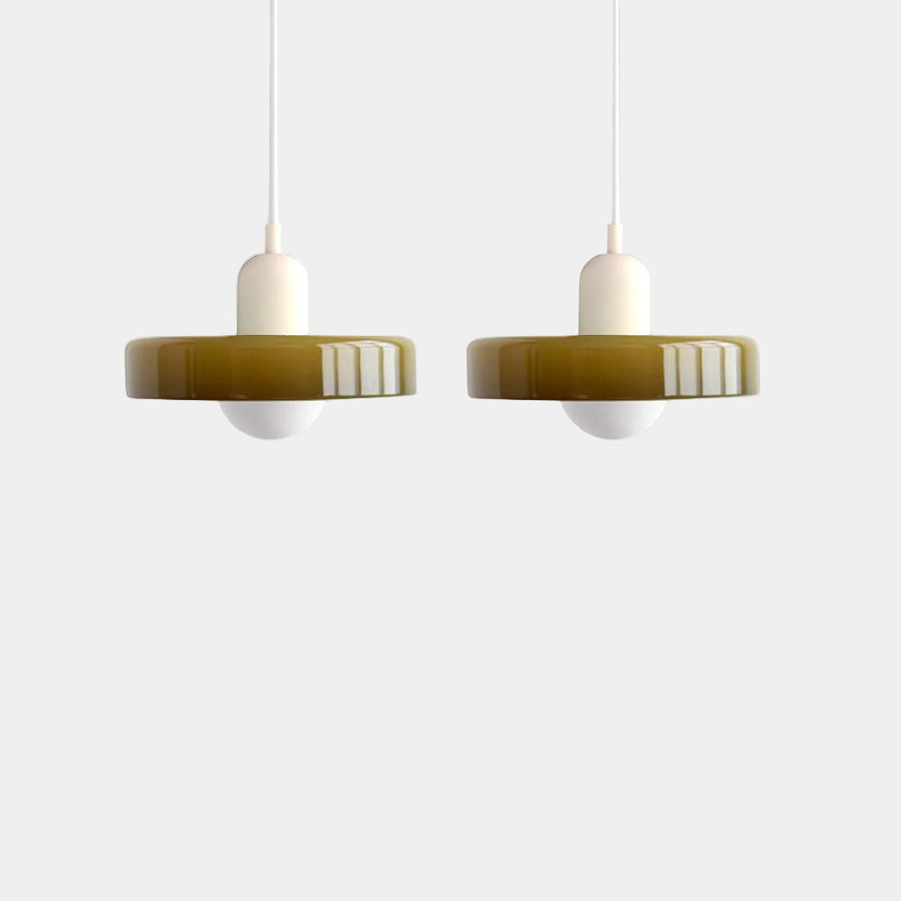 Lampe Suspendue Minimaliste en Verre avec Deux Sources de Lumière – Luminaire Suspendu pour Cuisine et Salle à Manger 17