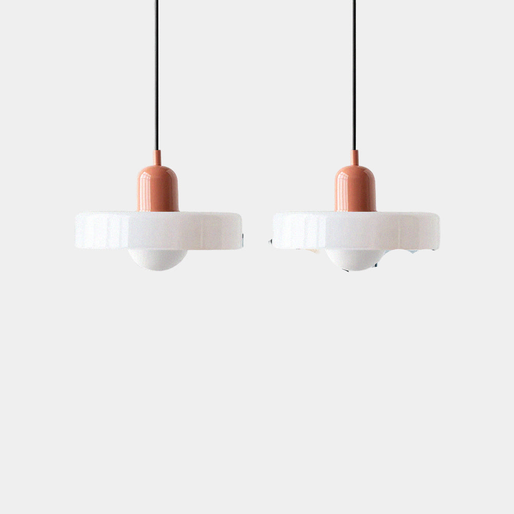 Lampe Suspendue Minimaliste en Verre avec Deux Sources de Lumière – Luminaire Suspendu pour Cuisine et Salle à Manger 19