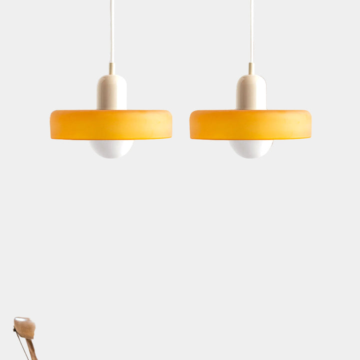 Lampe Suspendue Minimaliste en Verre avec Deux Sources de Lumière – Luminaire Suspendu pour Cuisine et Salle à Manger 24