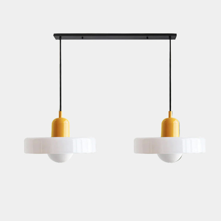 Lampe Suspendue Minimaliste en Verre avec Deux Sources de Lumière – Luminaire Suspendu pour Cuisine et Salle à Manger 25