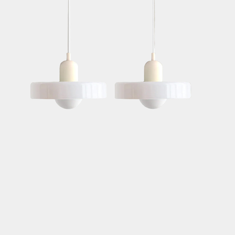 Lampe Suspendue Minimaliste en Verre avec Deux Sources de Lumière – Luminaire Suspendu pour Cuisine et Salle à Manger 26