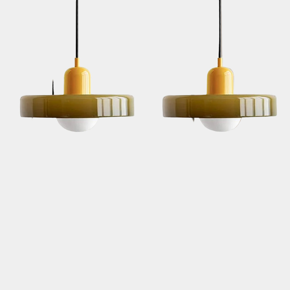 Lampe Suspendue Minimaliste en Verre avec Deux Sources de Lumière – Luminaire Suspendu pour Cuisine et Salle à Manger 29