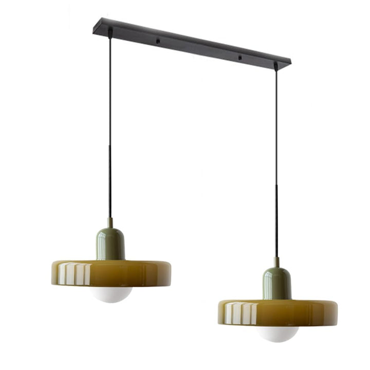 Lampe Suspendue Minimaliste en Verre avec Deux Sources de Lumière – Luminaire Suspendu pour Cuisine et Salle à Manger 3