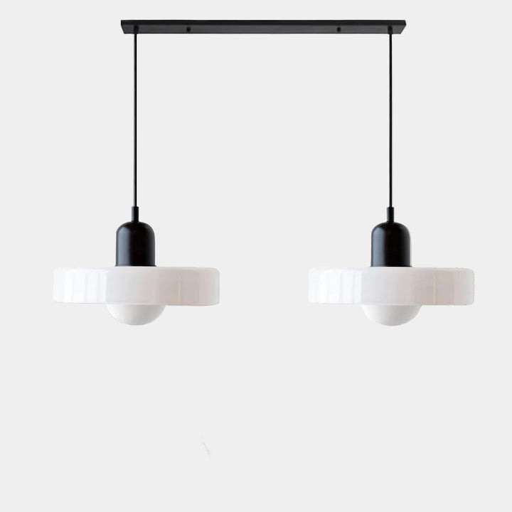 Lampe Suspendue Minimaliste en Verre avec Deux Sources de Lumière – Luminaire Suspendu pour Cuisine et Salle à Manger 30