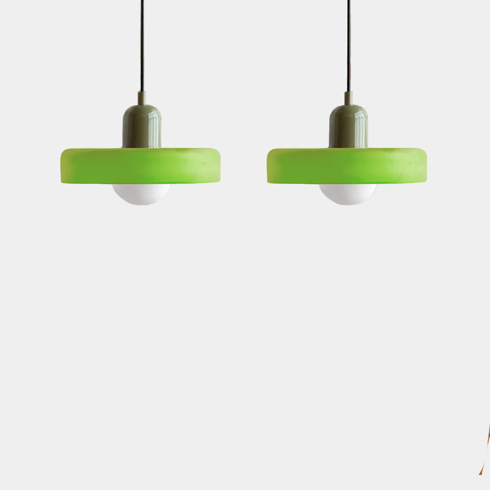 Lampe Suspendue Minimaliste en Verre avec Deux Sources de Lumière – Luminaire Suspendu pour Cuisine et Salle à Manger 32