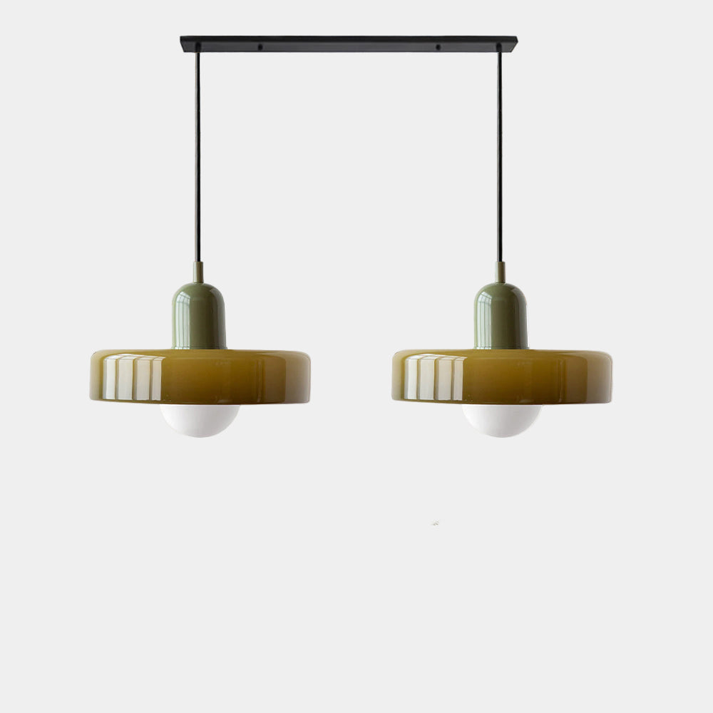 Lampe Suspendue Minimaliste en Verre avec Deux Sources de Lumière – Luminaire Suspendu pour Cuisine et Salle à Manger 33