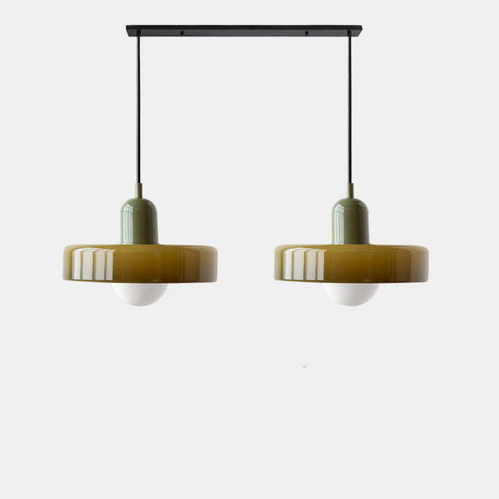 Lampe Suspendue Minimaliste en Verre avec Deux Sources de Lumière – Luminaire Suspendu pour Cuisine et Salle à Manger 33