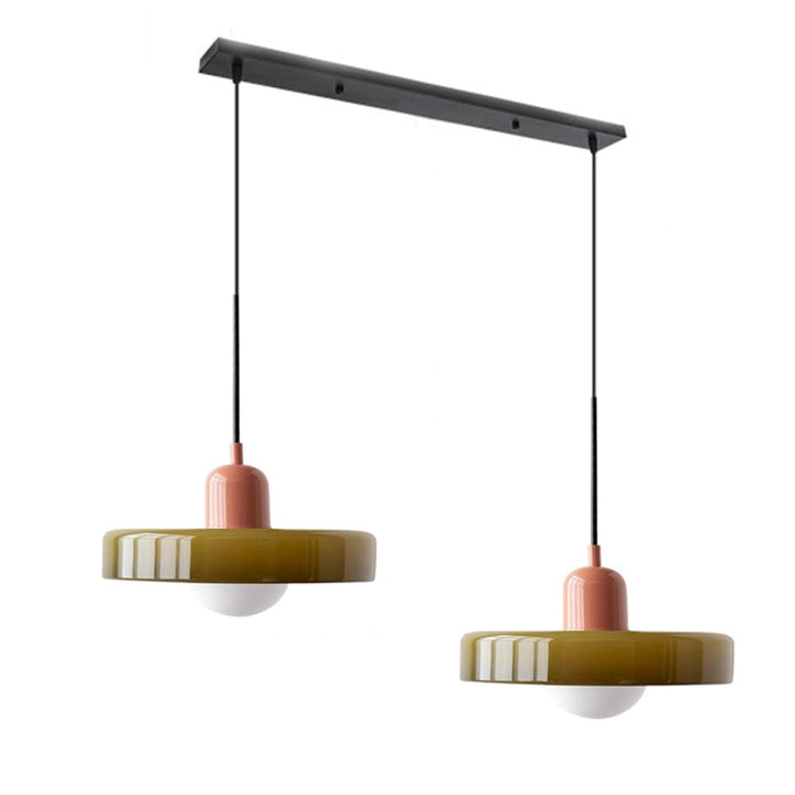 Lampe Suspendue Minimaliste en Verre avec Deux Sources de Lumière – Luminaire Suspendu pour Cuisine et Salle à Manger 5